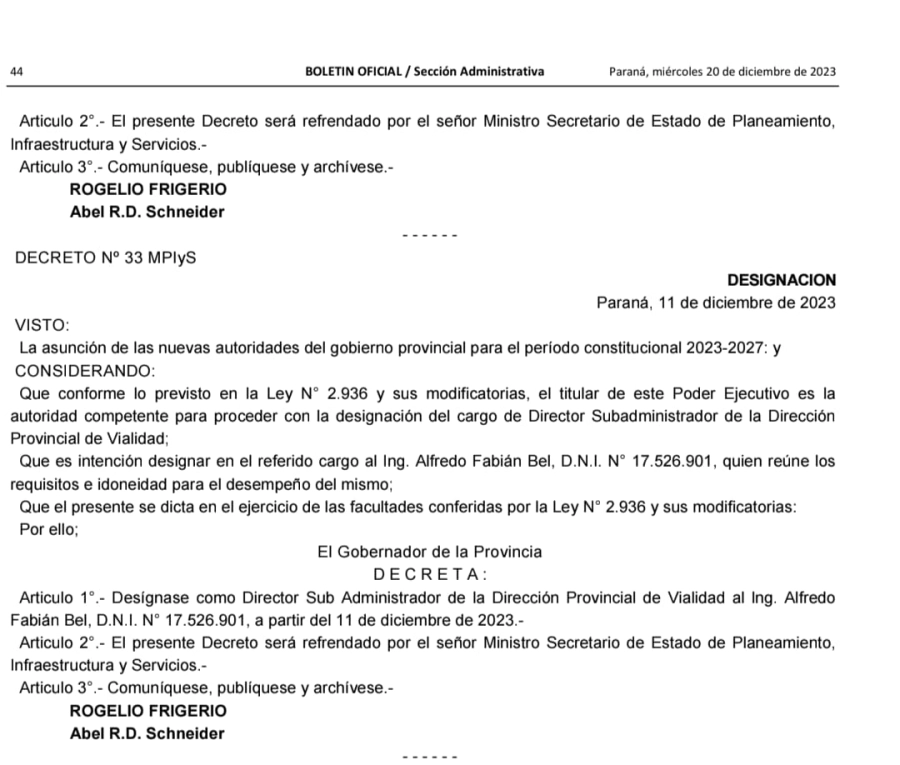 Bel fue nombrado el 11 de diciembre de 2023.