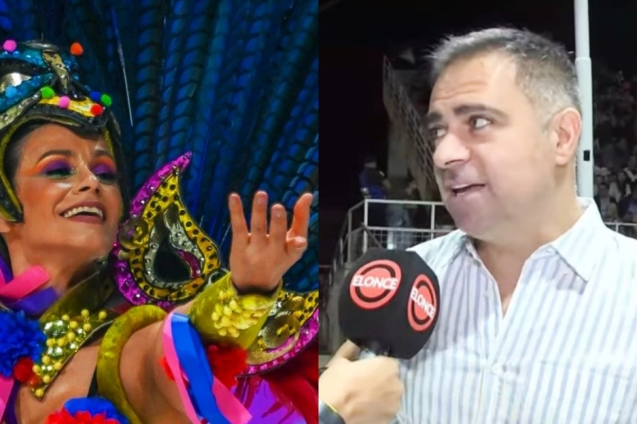 Evangelina Carrozzo y Mauricio Davico, intendente de Gualeguaych&uacute;.