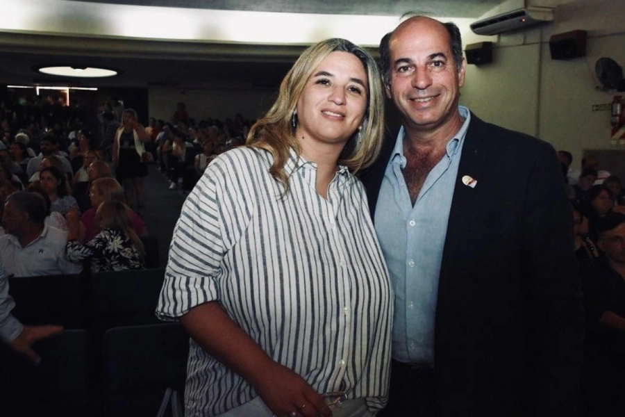Silvina Mur&uacute;a y el diputado provincial (JxER) Marcelo L&oacute;pez.