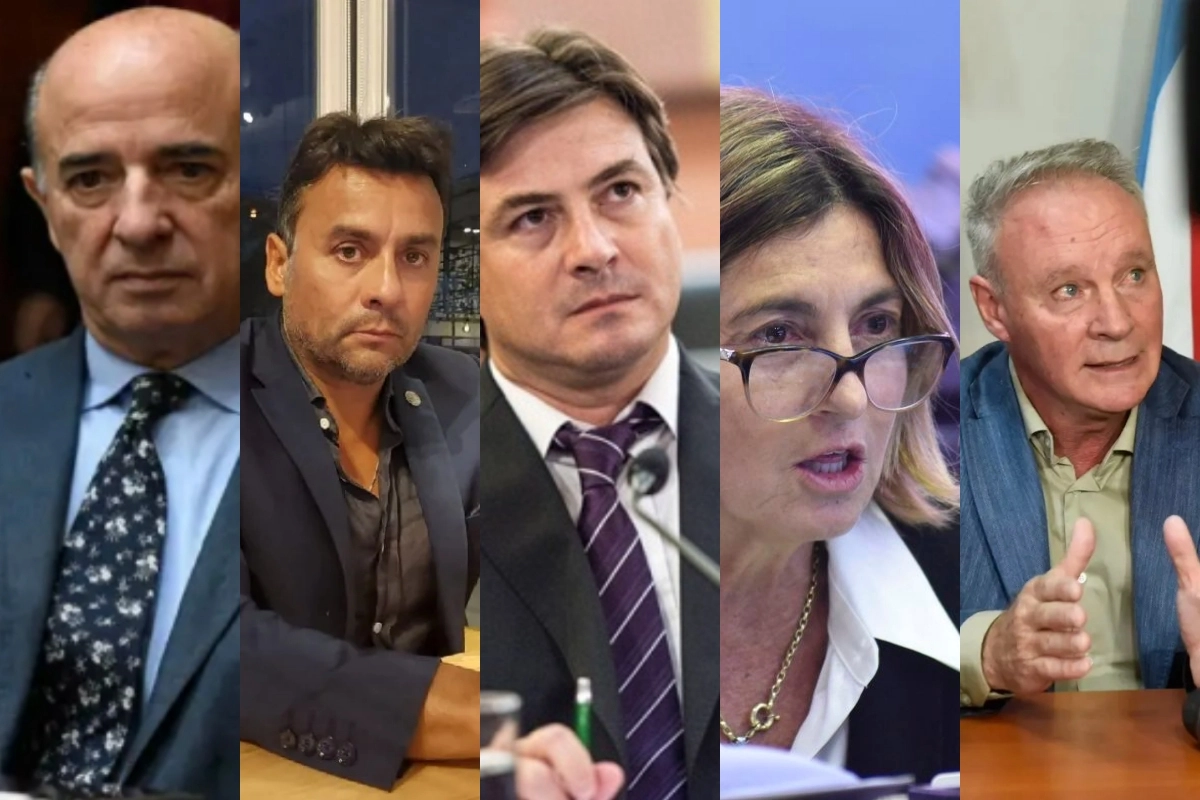 Beltr&aacute;n Benedit, Andr&eacute;s Laumann y Francisco Morchio (LLA); Alicia Fregonese (PRO) y Dar&iacute;o Schneider (UCR)