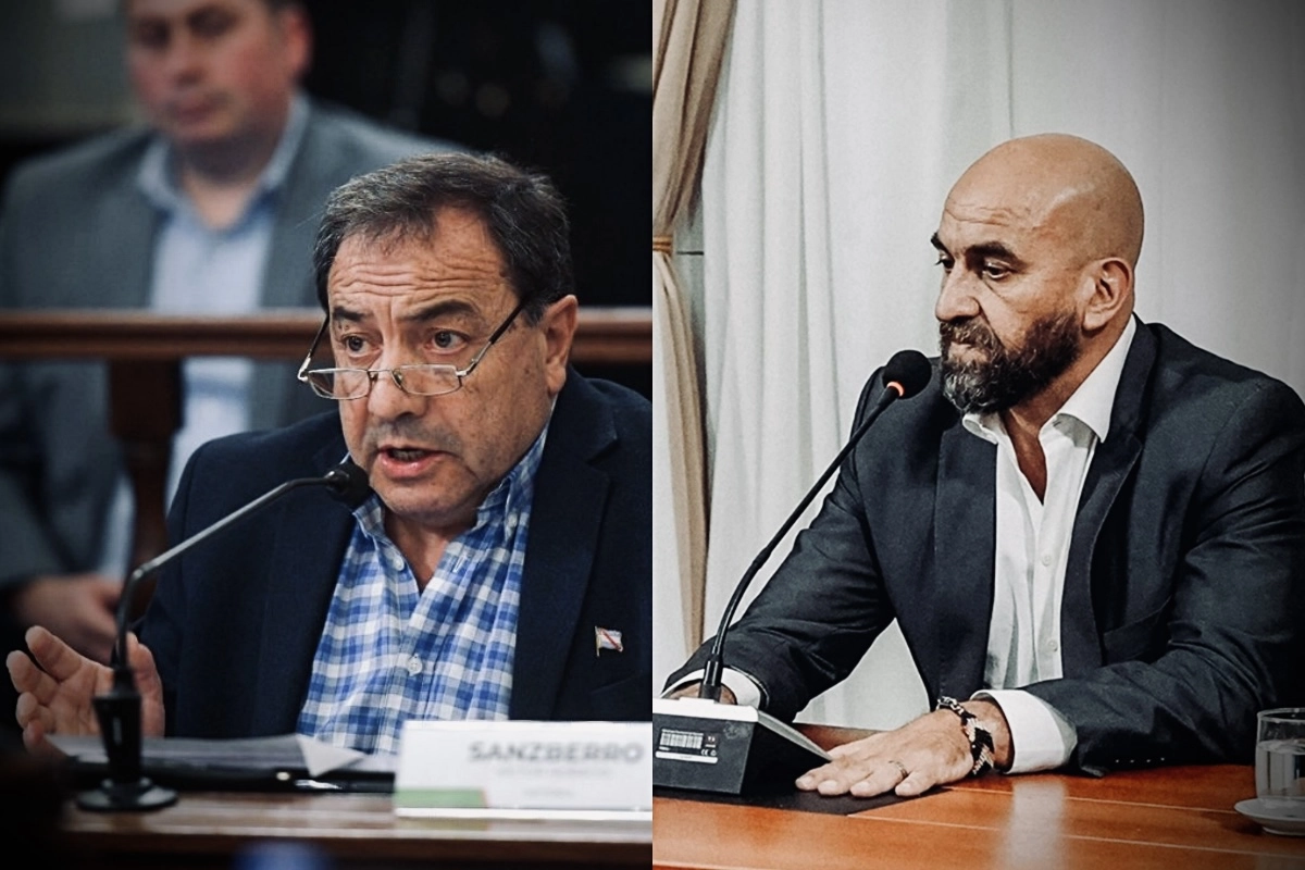 Senador V&iacute;ctor Sanzberro (PJ) y Mariano Gallegos, presidente de la Obra Social de Entre R&iacute;os.