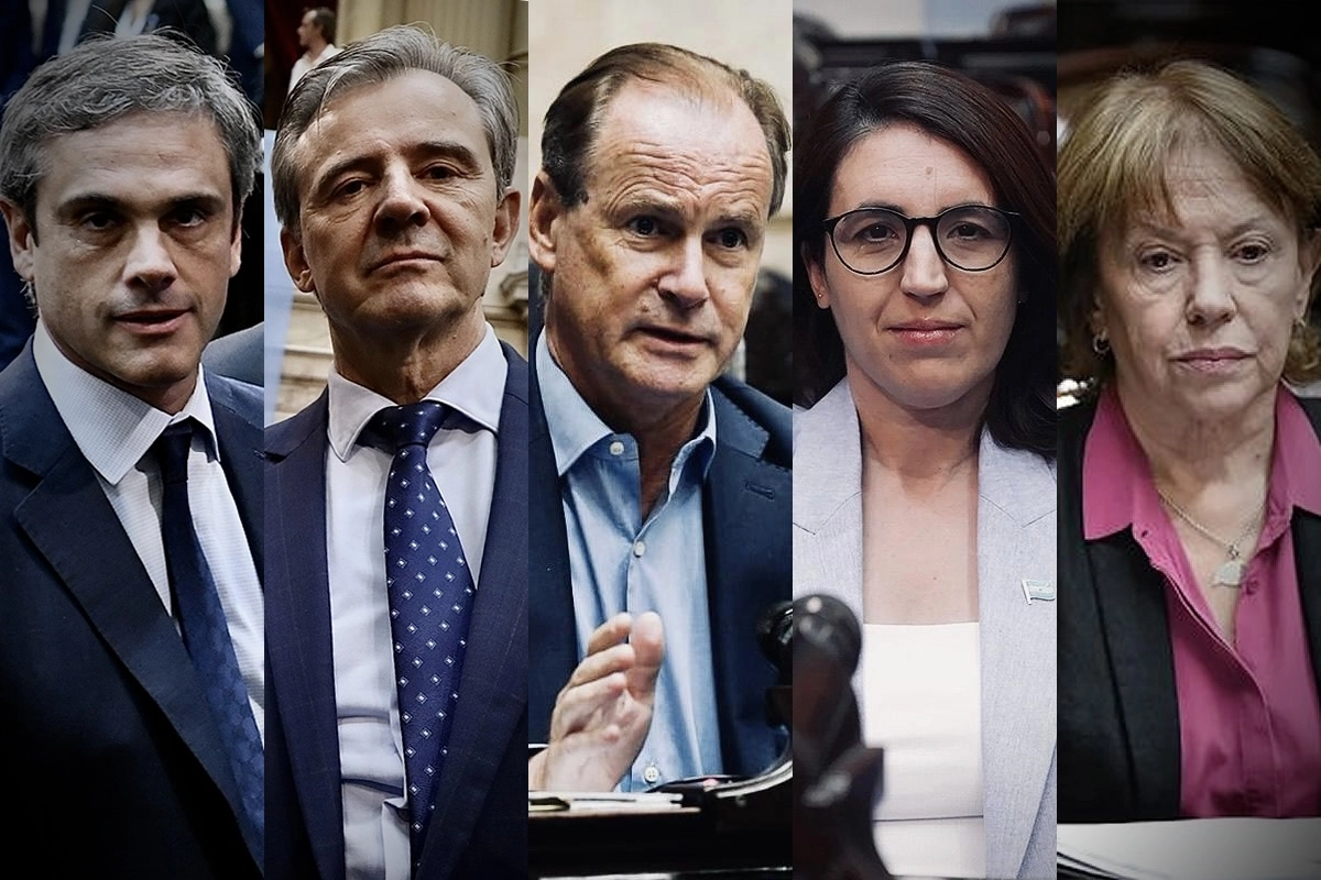 Legisladores nacionales Guillermo Michel, Ad&aacute;n Bahl, Gustavo Bordet, Marianela Marclay y Blanca Osuna.