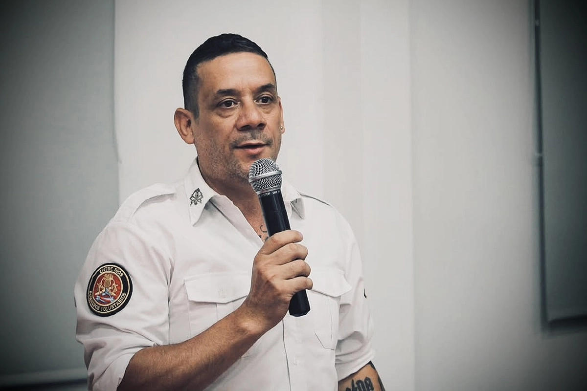 Ariel Molina, presidente de la Federaci&oacute;n Entrerriana de Asociaciones de Bomberos Voluntarios (FEABV).