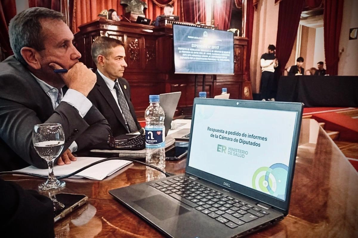 Daniel Blanzaco, ministro de Salud de la provincia, durante su comparecencia en la C&aacute;mara de Diputados.