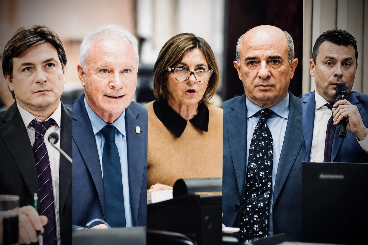 Diputados Francisco Morchio (LLA), Dar&iacute;o Schneider (UCR), Alicia Fregonese (PRO), Beltr&aacute;n Benedit y Andr&eacute;s Laumann (LLA)