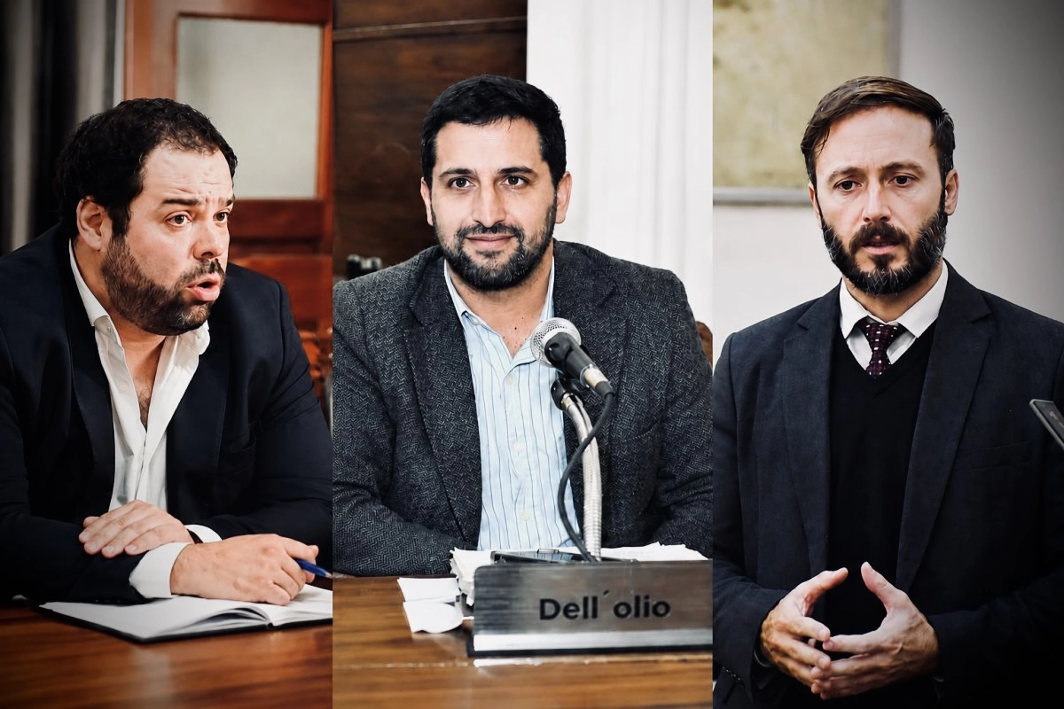 Manuel Troncoso, Luciano Dell'Olio y Francisco Azcu&eacute;.